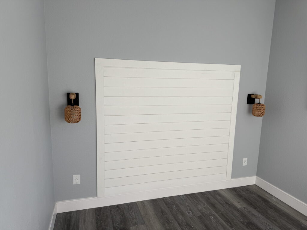 Shiplap Head Board wall handyman install